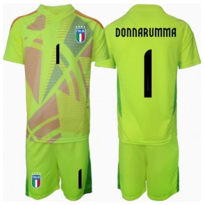 Italija Gianluigi Donnarumma #1 Golmanski Domaci Dres za Dječji EP 2024 Kratak Rukavima (+ kratke hlače)